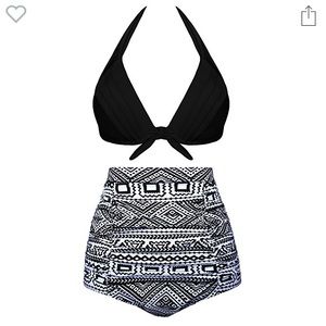 Retro High Waist Bathing Suit